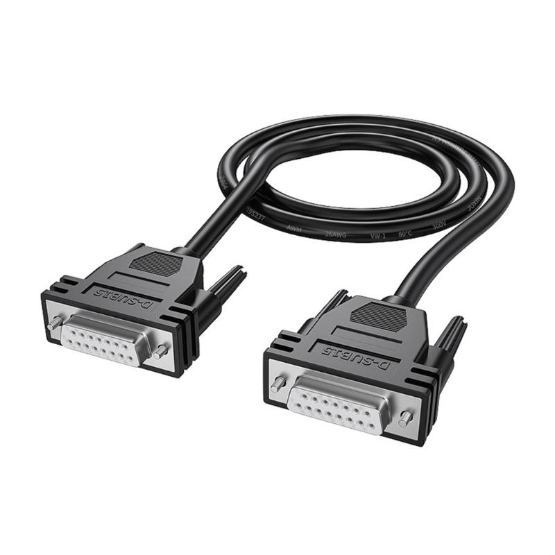 Кабель DB15 1,5 м, розширювальний кабель DB15 Female Male, подвійне екранування металевою опліткою та алюмінієвою фольгою для стабільної передачі даних
Кабель DB15 1,5 м, розширювальний кабель DB15 Female Male, подвійне екранування металевою опліткою та алюмінієвою фольгою для стабільної передачі даних