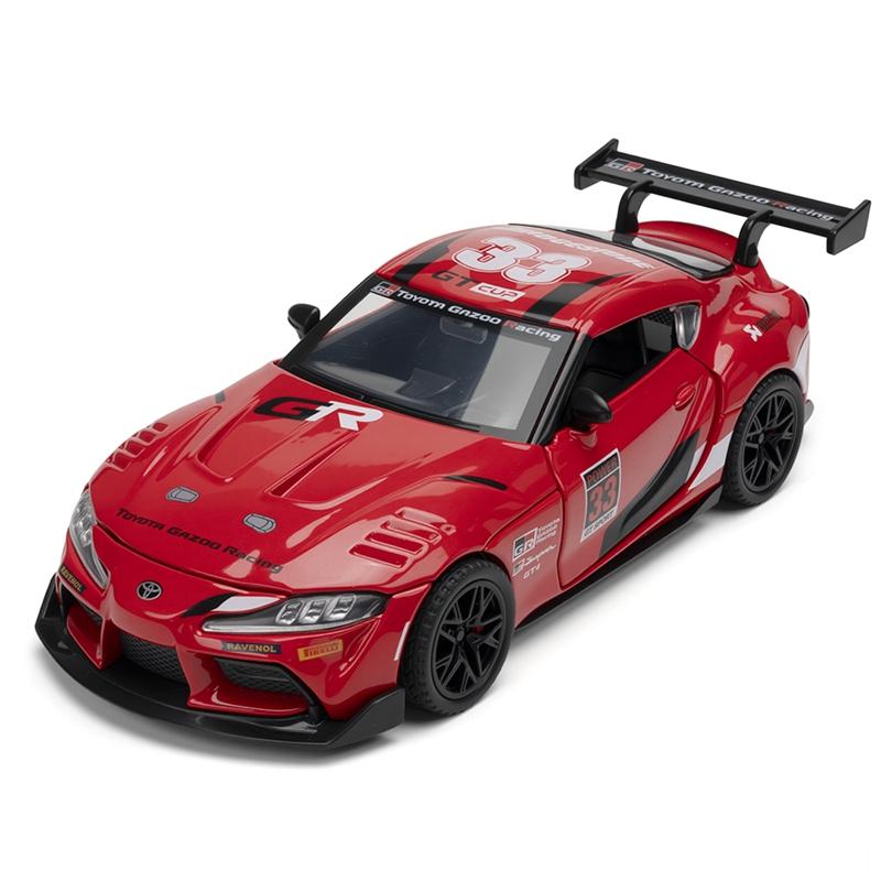 1: 32 simulation Toyota Supra GT4 alloy rally car model with doors that can be opened, sound and light feedback, car ornament
1: 32 simulation Toyota Supra GT4 alloy rally car model with doors that can be opened, sound and light feedback, car ornament