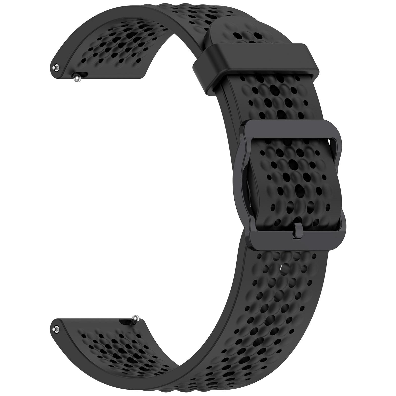 For Xiaomi Watch S4 Sport/Samsung Galaxy Watch3 45mm/Watch 42mm Silicone 22mm Multiple Holes Breathable Watch Strap Black
For Xiaomi Watch S4 Sport/Samsung Galaxy Watch3 45mm/Watch 42mm Silicone 22mm Multiple Holes Breathable Watch Strap Black