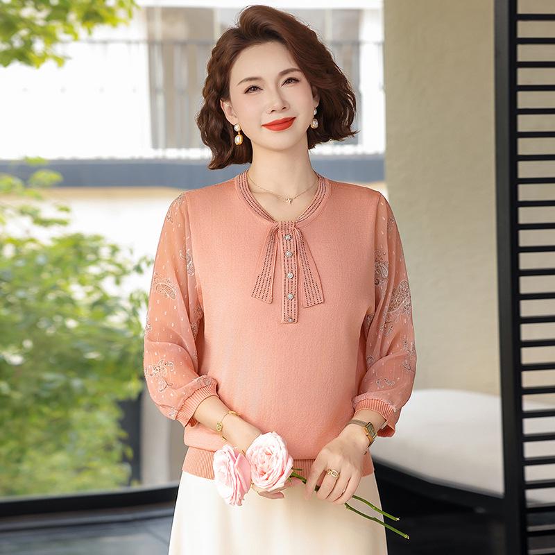 Mom s Summer Ice Silk Mesh Sleeve Top - Fashionable Three-Quarter Sleeve T-Shirt for Middle-aged and Elderly Women 2XL (Recommended for 110-120 lbs)
Mom s Summer Ice Silk Mesh Sleeve Top - Fashionable Three-Quarter Sleeve T-Shirt for Middle-aged and Elderly Women 2XL (Recommended for 110-120 lbs)