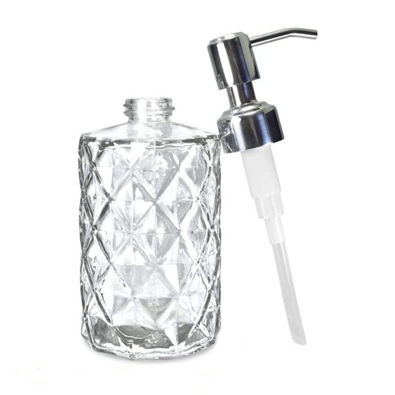 Aug. 1 PCS Diamond Embossed Glass Soap Dispenser With 304 Rustproof Stainless Steel Pump As Shown 17.7X7.6Cm Bathroom Soap Dispe
Aug. 1 PCS Diamond Embossed Glass Soap Dispenser With 304 Rustproof Stainless Steel Pump As Shown 17.7X7.6Cm Bathroom Soap Dispe