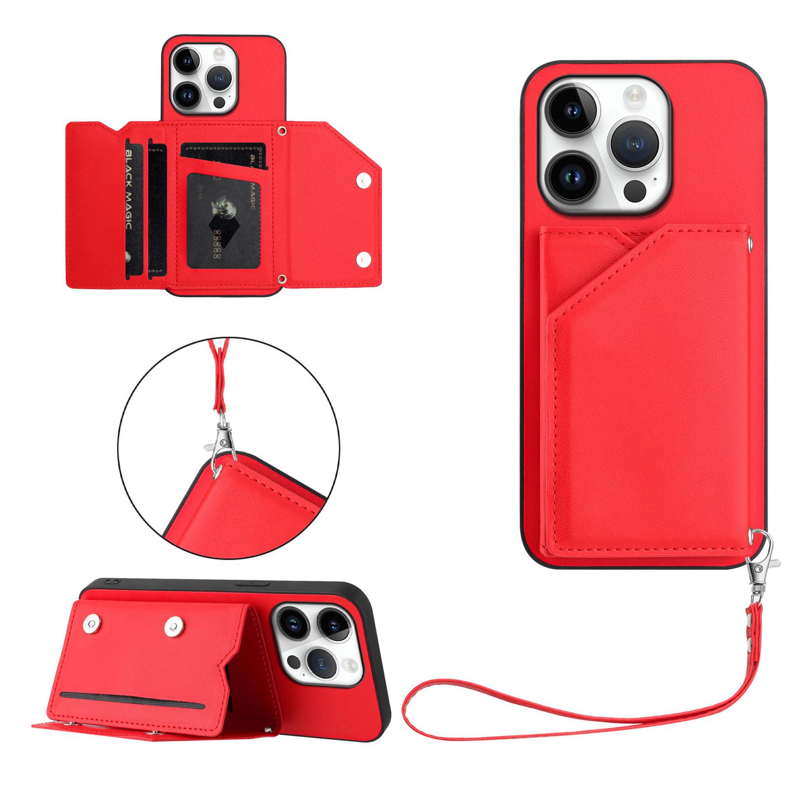 For iPhone 16 Pro Case Card Holder Kickstand Skin-Touch Phone Cover with Wrist Strap Red
For iPhone 16 Pro Case Card Holder Kickstand Skin-Touch Phone Cover with Wrist Strap Red