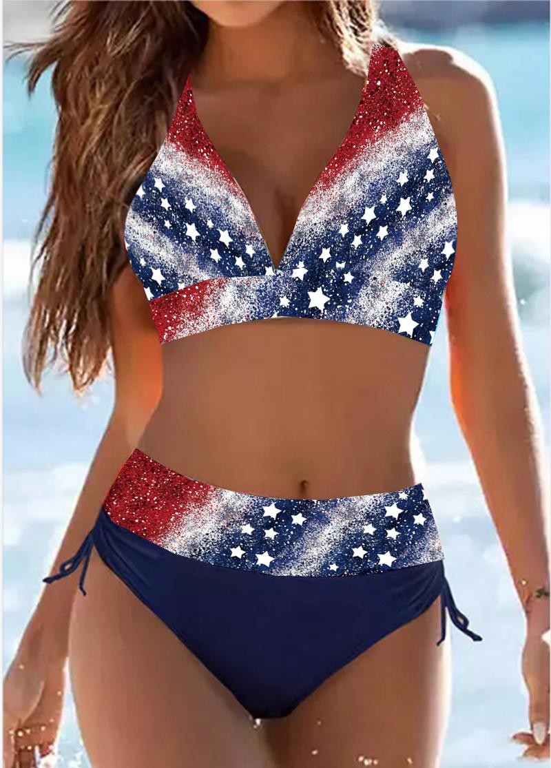 New swimsuit striped print split sexy bikini swimsuit women XL
New swimsuit striped print split sexy bikini swimsuit women XL