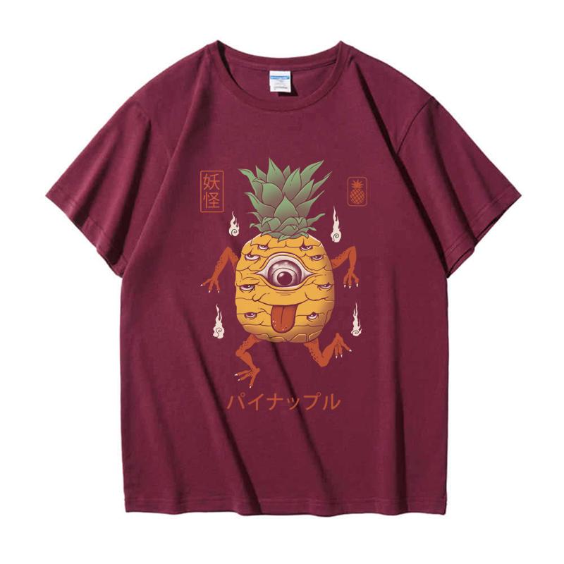 220GSM Тяжелая футболка из 100% хлопка Yokai с принтом ананаса Мужская повседневная футболка с круглым вырезом Базовые мужские топы Футболка
220GSM Тяжелая футболка из 100% хлопка Yokai с принтом ананаса Мужская повседневная футболка с круглым вырезом Базовые мужские топы Футболка