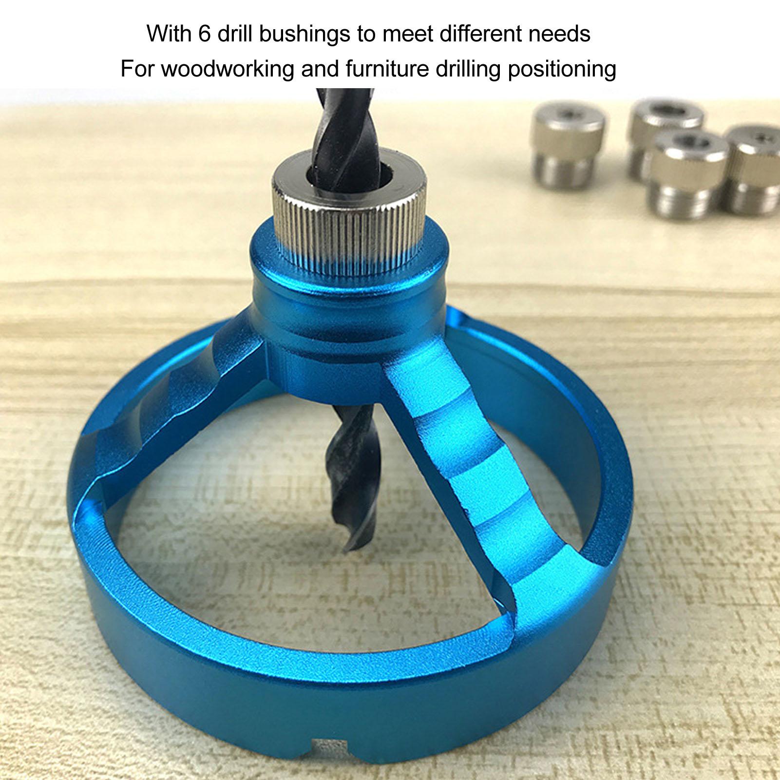 3 in 1 Vertical Hole Punch Locator with 6 Drill Bushings Woodworking Drill Bit Jig Fixture
3 in 1 Vertical Hole Punch Locator with 6 Drill Bushings Woodworking Drill Bit Jig Fixture
