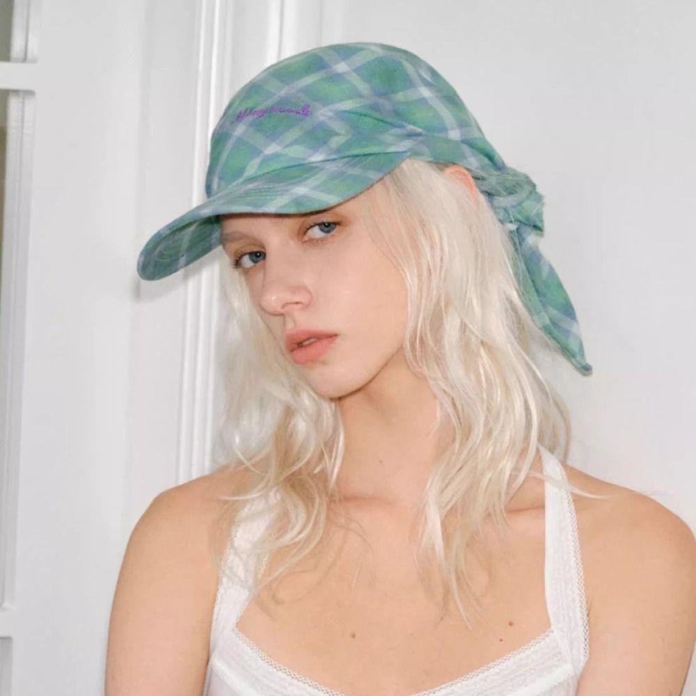 Korean Style Headscarf Baseball Cap Plaid Peaked Cap Sunscreen Beach Hats Sports Style D
Korean Style Headscarf Baseball Cap Plaid Peaked Cap Sunscreen Beach Hats Sports Style D