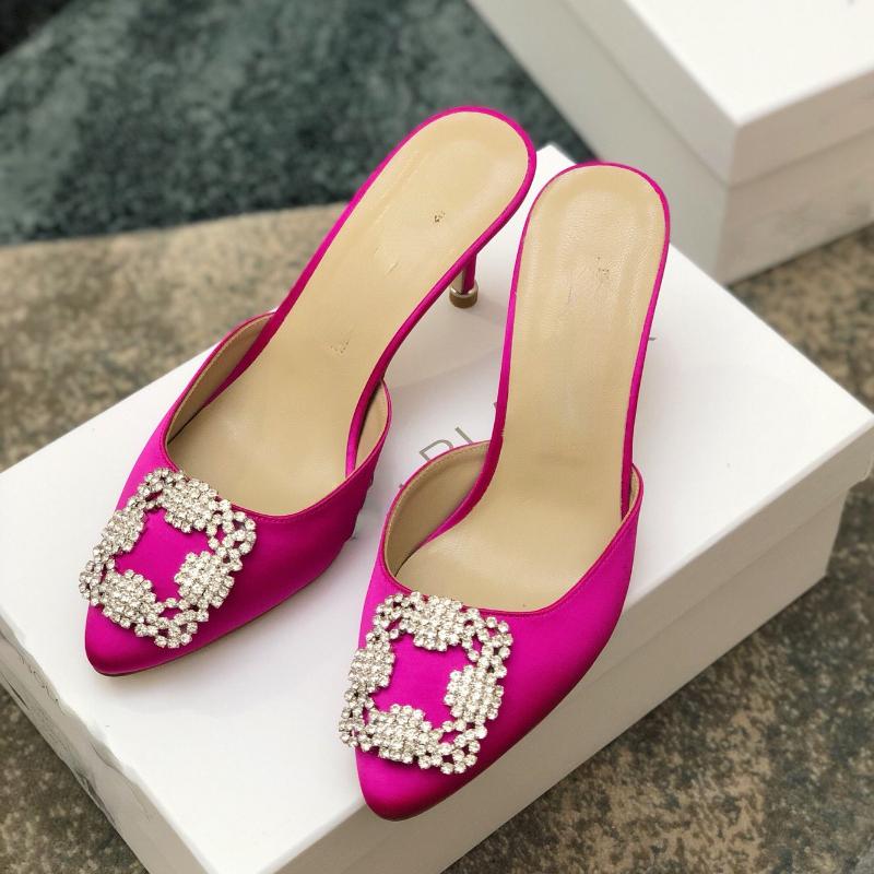New Women S Shoes Satin Pointed Toe Stiletto Rhinestone Square Buckle Half Slippers Women Sandal
New Women S Shoes Satin Pointed Toe Stiletto Rhinestone Square Buckle Half Slippers Women Sandal