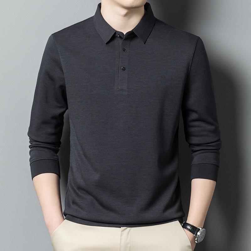 Классическое мужское поло с длинным рукавом из мериносовой шерсти - Осенне-зимний стиль для среднего возраста, базовый слой 4XL темно-серого
Классическое мужское поло с длинным рукавом из мериносовой шерсти - Осенне-зимний стиль для среднего возраста, базовый слой 4XL темно-серого