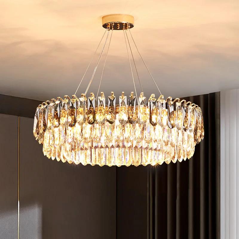 Luxury Dining Room Oval E14 Led Pendant Lights Plate Gold Steel Led Pendant Lamp K9 Crystal Luminarias Hanging Lamp Fixtures
Luxury Dining Room Oval E14 Led Pendant Lights Plate Gold Steel Led Pendant Lamp K9 Crystal Luminarias Hanging Lamp Fixtures