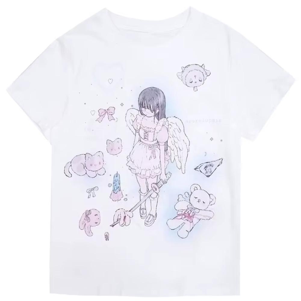 Anime Print Short Sleeve Loose Tshirt White Long Harajuku Subculture Tops Y2k Japanese Women Harajuku Graphic T Shirts 4XL
Anime Print Short Sleeve Loose Tshirt White Long Harajuku Subculture Tops Y2k Japanese Women Harajuku Graphic T Shirts 4XL
