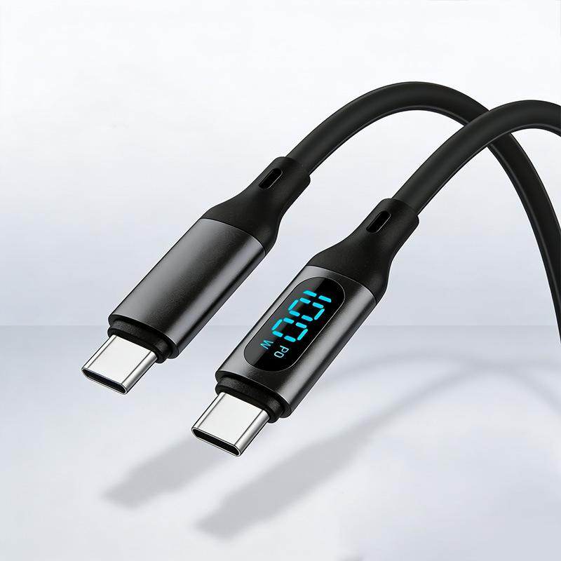 PD100W Digital Display Silicone Fast Charging Cable for Android and Apple Phones
PD100W Digital Display Silicone Fast Charging Cable for Android and Apple Phones