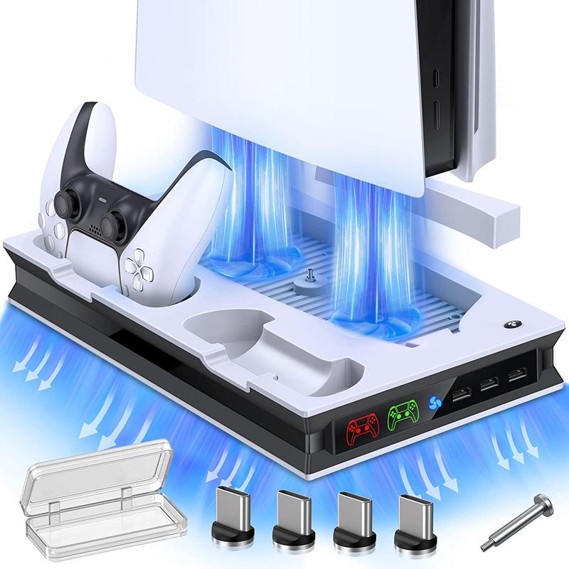 2026 PS5 Stand Cooling Console Vertical Fast Charging Station With Dual Game Controller Charger For Playstation 5 Disc/Digital
2026 PS5 Stand Cooling Console Vertical Fast Charging Station With Dual Game Controller Charger For Playstation 5 Disc/Digital