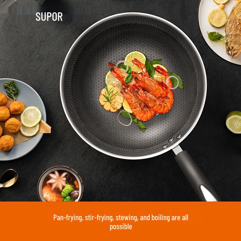 SUPOR 34CM Non-stick Stainless Steel Wok
SUPOR 34CM Non-stick Stainless Steel Wok
