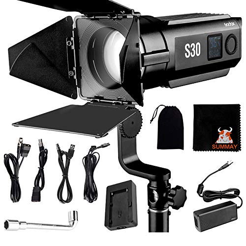 Authorized Dealer Japanese Instruction GODOX S30 Spotlight LED Focusing Video Shooting Light Continuous Light 5600K High Color Rendering Angle
Authorized Dealer Japanese Instruction GODOX S30 Spotlight LED Focusing Video Shooting Light Continuous Light 5600K High Color Rendering Angle