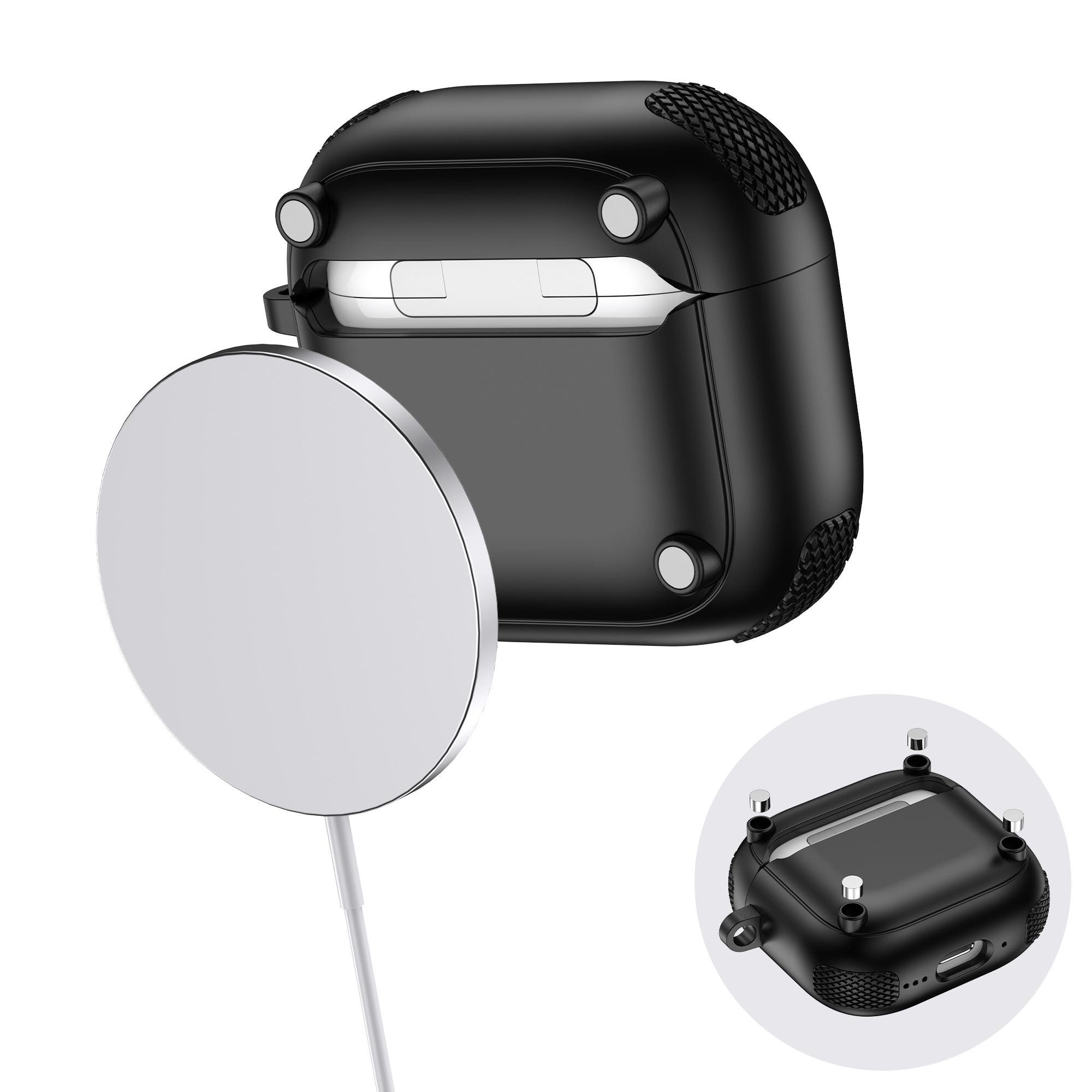 For AirPods 4 Case Armor Electroplated TPU + PC Earphone Cover with Lock Buckle and Carabiner Black/Green
For AirPods 4 Case Armor Electroplated TPU + PC Earphone Cover with Lock Buckle and Carabiner Black/Green