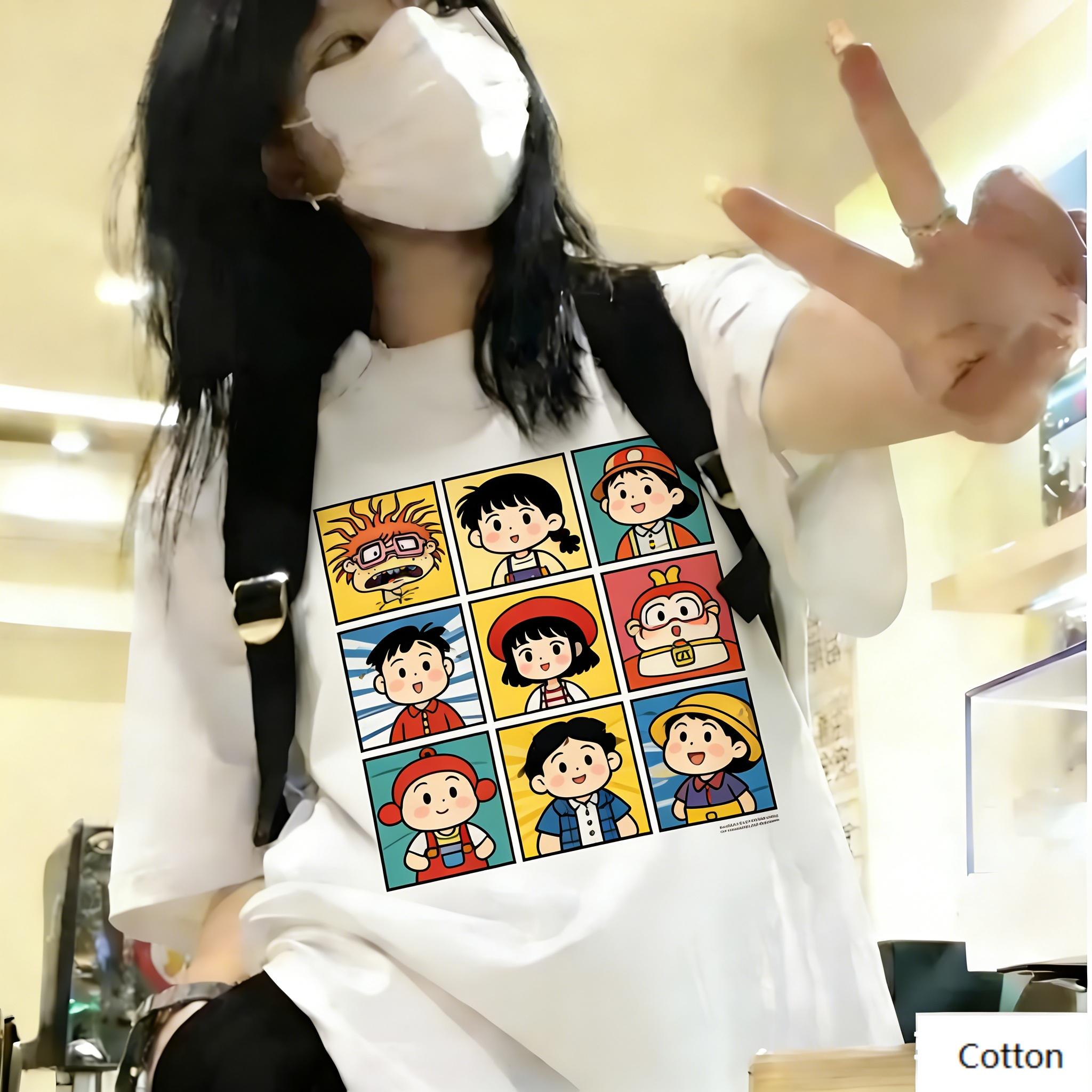 Streetwear Unisex Cotton TShirt Featuring Edgy Cartoon Grid Design Retro Nostalgic Style Top for Trendy Individuals M
Streetwear Unisex Cotton TShirt Featuring Edgy Cartoon Grid Design Retro Nostalgic Style Top for Trendy Individuals M