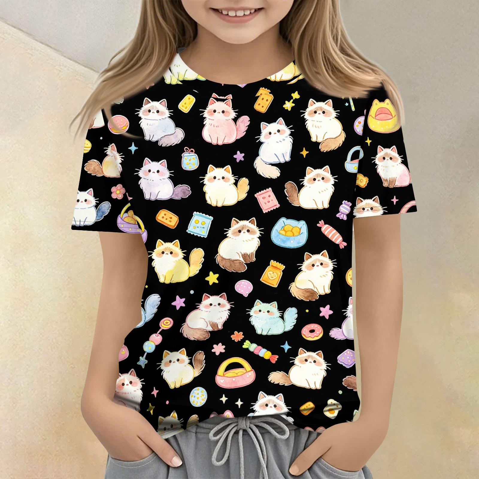 Kids Animal Print Crew Neck Short Sleeve Casual Loose Fit T Shirt Soft Comfortable Fabric Suitable for Everyday Wear 110 чёрный
Kids Animal Print Crew Neck Short Sleeve Casual Loose Fit T Shirt Soft Comfortable Fabric Suitable for Everyday Wear 110 чёрный