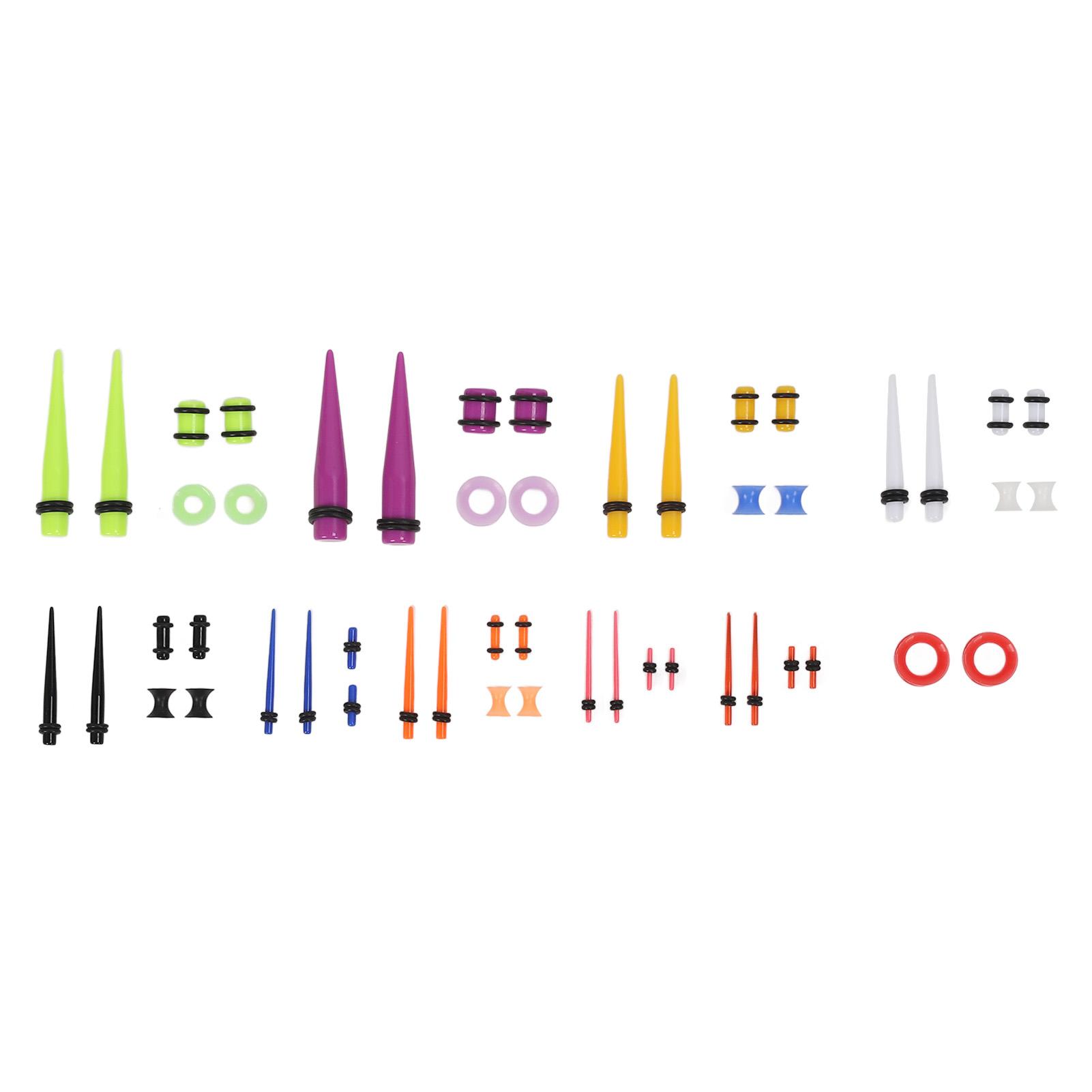 50pcs Ear Stretching Kit Silicone Tunnels Acrylic Tapers Plugs 1.6 to 12mm Mixed Colors Ear Gauges
50pcs Ear Stretching Kit Silicone Tunnels Acrylic Tapers Plugs 1.6 to 12mm Mixed Colors Ear Gauges