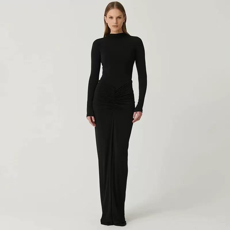 A New Autumn and Winter Fashion, Form-fitting Solid Color Pleated Sexy Hip-hugging Dress for Women S чорний
A New Autumn and Winter Fashion, Form-fitting Solid Color Pleated Sexy Hip-hugging Dress for Women S чорний