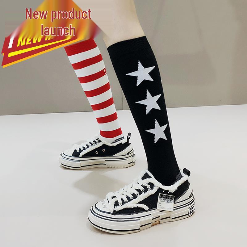 Korean Style Red Stripe Mid-Calf Socks: Trendy Women s Over-the-Knee, Spring-Summer Slimming, Scrunched Calf Socks One Size
Korean Style Red Stripe Mid-Calf Socks: Trendy Women s Over-the-Knee, Spring-Summer Slimming, Scrunched Calf Socks One Size