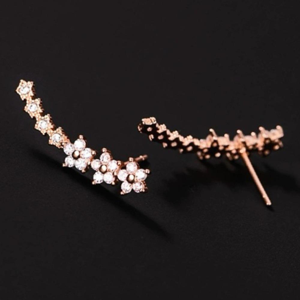 Shiny Zircon Stud Earrings Geometric Curved Earrings Luxury Flower Star Stud Earrings Daily Wear рожевий колір золота
Shiny Zircon Stud Earrings Geometric Curved Earrings Luxury Flower Star Stud Earrings Daily Wear рожевий колір золота