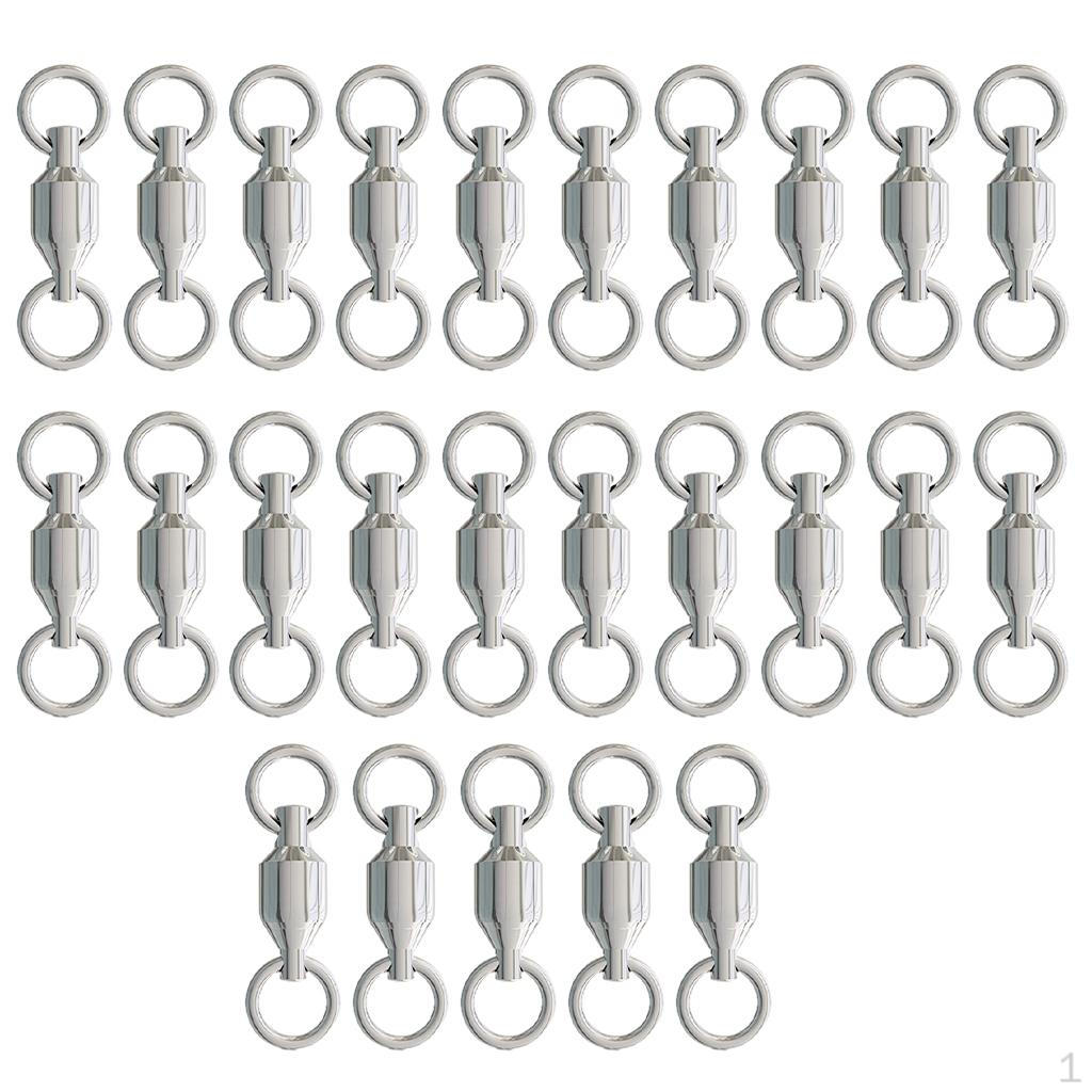 25 Pcs Swivel Ball Bearings Silver Accessory Kit Connectors Sea Heavy Duty Rings Welding Fishing 2
25 Pcs Swivel Ball Bearings Silver Accessory Kit Connectors Sea Heavy Duty Rings Welding Fishing 2
