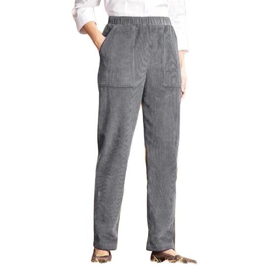 Женские брюки эластичные со средней посадкой повседневные широкие брюки с карманами однотонные свободного кроя домашние брюки для повседневной носки XL серый
Женские брюки эластичные со средней посадкой повседневные широкие брюки с карманами однотонные свободного кроя домашние брюки для повседневной носки XL серый