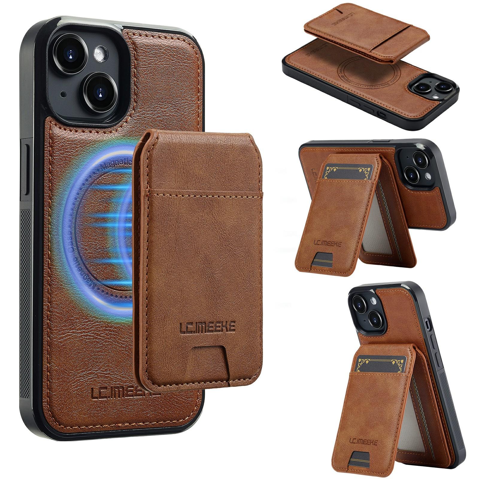 For iPhone 15 Plus Magnetic Case Detachable Card Holder Leather+TPU Mobile Cover Brown
For iPhone 15 Plus Magnetic Case Detachable Card Holder Leather+TPU Mobile Cover Brown