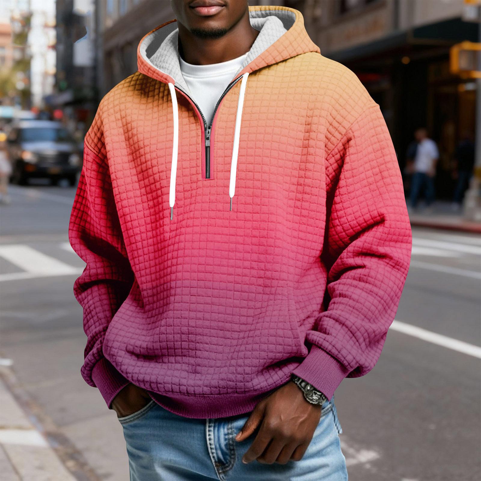 Men s Half-Zip Hooded Plaid Pullover Drawstring Print Casual Sports Sweatshirt XXL
Men s Half-Zip Hooded Plaid Pullover Drawstring Print Casual Sports Sweatshirt XXL