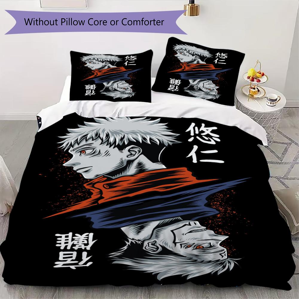 Jujutsu Kaisen Pattern Bedding uilt Set uilt Cover Pillowcase Home Decoration Birthday Gift (1 * duvet cover + 2 * pillowcase without core) 135x200cm
Jujutsu Kaisen Pattern Bedding uilt Set uilt Cover Pillowcase Home Decoration Birthday Gift (1 * duvet cover + 2 * pillowcase without core) 135x200cm