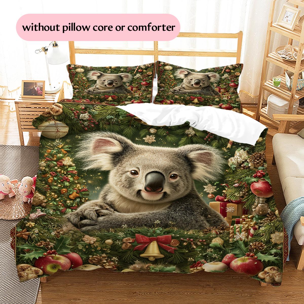 Christmas Koala Pattern Bedding Home Decoration Birthday Gift (1 * duvet cover + 2 * pillowcase, without core) 135x200cm
Christmas Koala Pattern Bedding Home Decoration Birthday Gift (1 * duvet cover + 2 * pillowcase, without core) 135x200cm