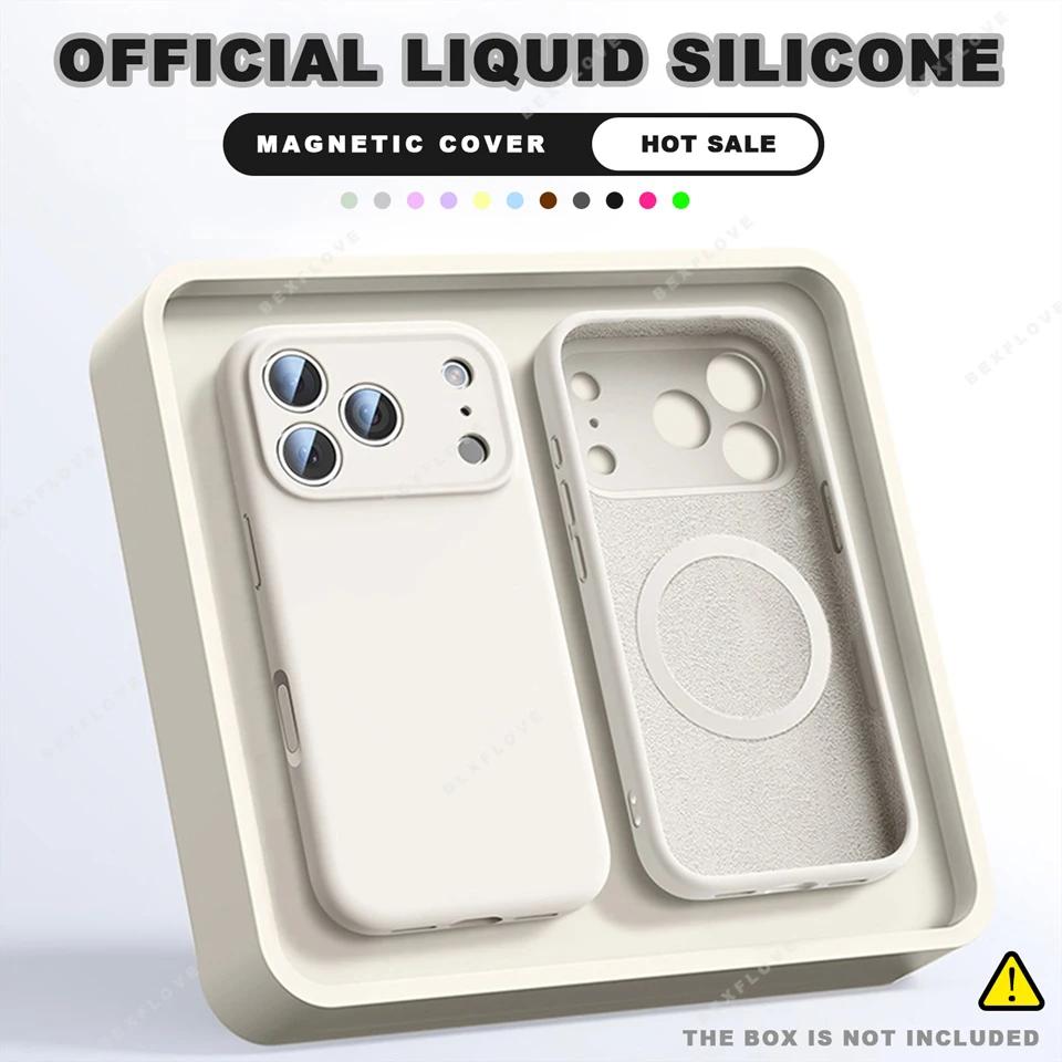 Liquid Silicone Official Magnetic Phone Case For iPhone 16E 16 15 14 Plus 12 13 16 Pro Max Magsafe Charging Protector Soft Cover For iPhone 12Pro
Liquid Silicone Official Magnetic Phone Case For iPhone 16E 16 15 14 Plus 12 13 16 Pro Max Magsafe Charging Protector Soft Cover For iPhone 12Pro