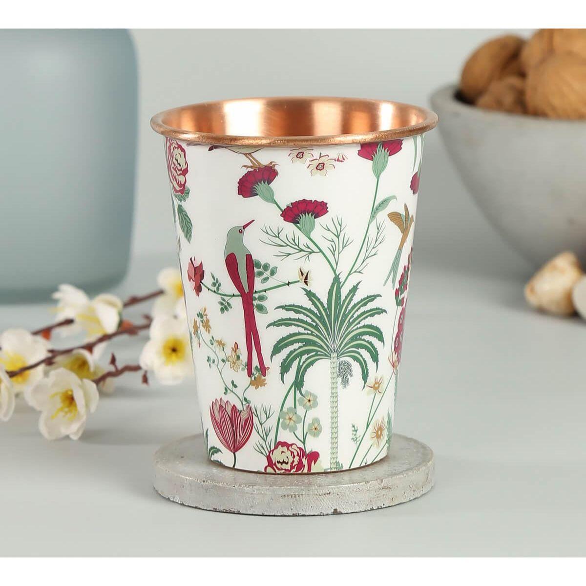Grey Floral Galore Copper Tumbler | for Drinking Serving Water | Dining Essential Tableware | Reusable and Durable | 400 mL
Grey Floral Galore Copper Tumbler | for Drinking Serving Water | Dining Essential Tableware | Reusable and Durable | 400 mL