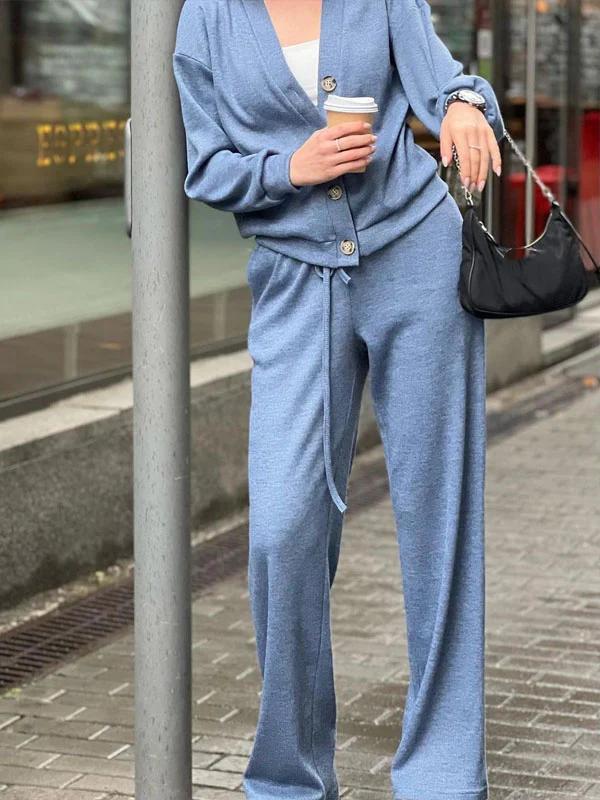 Autumn Winter Women s Set Fashion Single Breasted Casual Sports Suit Cardigan Top And Lace Up Pants Two-piece Sets Women 5XL синій
Autumn Winter Women s Set Fashion Single Breasted Casual Sports Suit Cardigan Top And Lace Up Pants Two-piece Sets Women 5XL синій