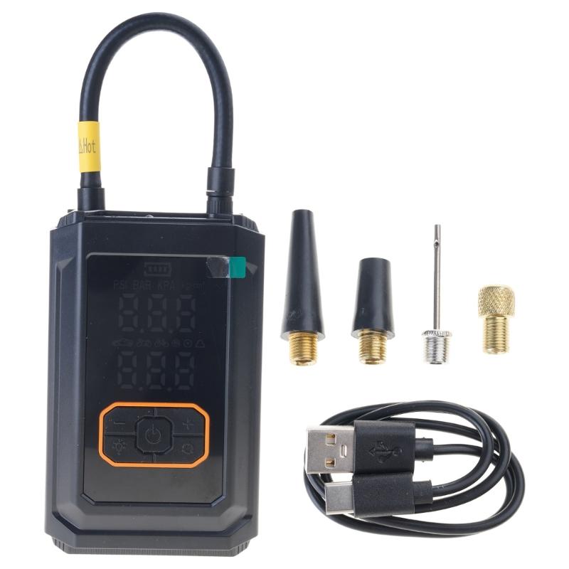 Portable Electric Air Pumps 150PSI Rechargeable Tire Inflator with Digital Display for Car Motorcycle Bike Ball USB C Charging Flashlights Powerbanks 1
Portable Electric Air Pumps 150PSI Rechargeable Tire Inflator with Digital Display for Car Motorcycle Bike Ball USB C Charging Flashlights Powerbanks 1