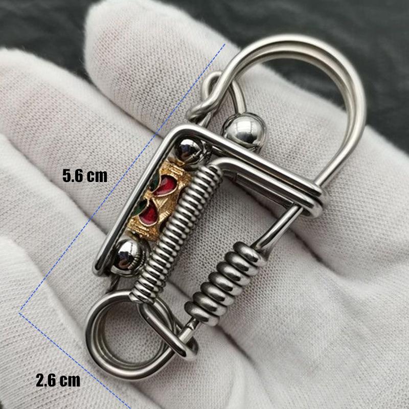 Stainless Steel Handicraft Key Card Bag Ring Buckle Pendant Matte Color Bead Trinket Car Keyring Creative Gift Small Decoration S
Stainless Steel Handicraft Key Card Bag Ring Buckle Pendant Matte Color Bead Trinket Car Keyring Creative Gift Small Decoration S