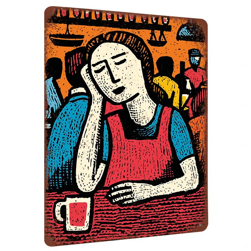 Hand Painted Retro Character Metal Wall Art Kitchen Dining Room Decorative Hanging Sign 20x30cm(7.8x11.8inch)
Hand Painted Retro Character Metal Wall Art Kitchen Dining Room Decorative Hanging Sign 20x30cm(7.8x11.8inch)