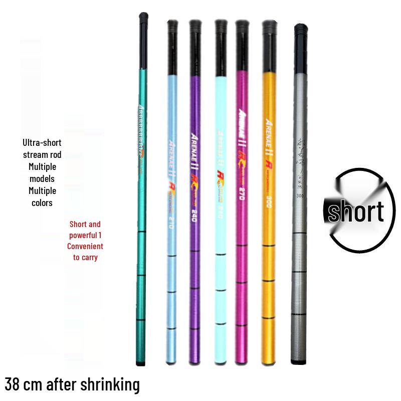 Ultra-Short Portable Fiberglass Fishing Rod - Lightweight, Durable, and Colorful 1.8m
Ultra-Short Portable Fiberglass Fishing Rod - Lightweight, Durable, and Colorful 1.8m