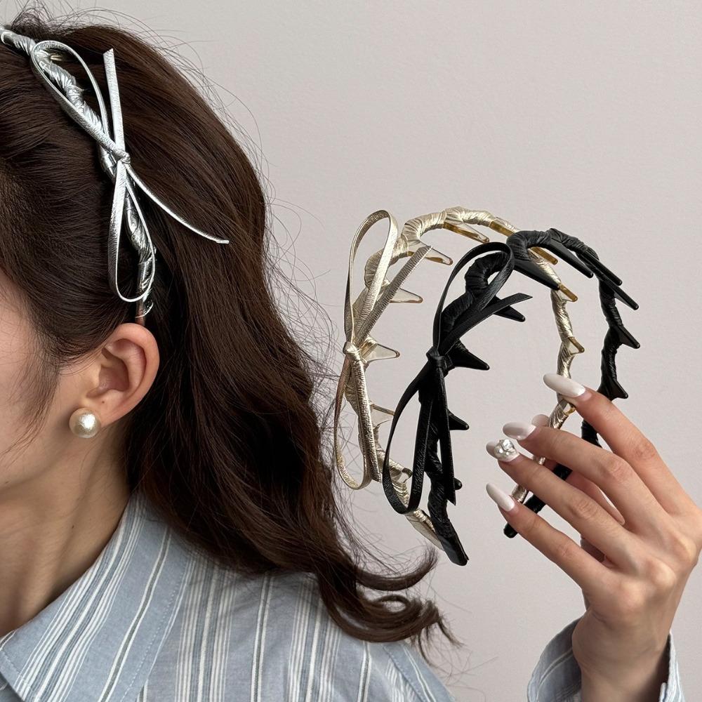 U-shaped Bow Headband Thin PU Leather Hairband Fashion Wave Hair Band Travel срібний
U-shaped Bow Headband Thin PU Leather Hairband Fashion Wave Hair Band Travel срібний
