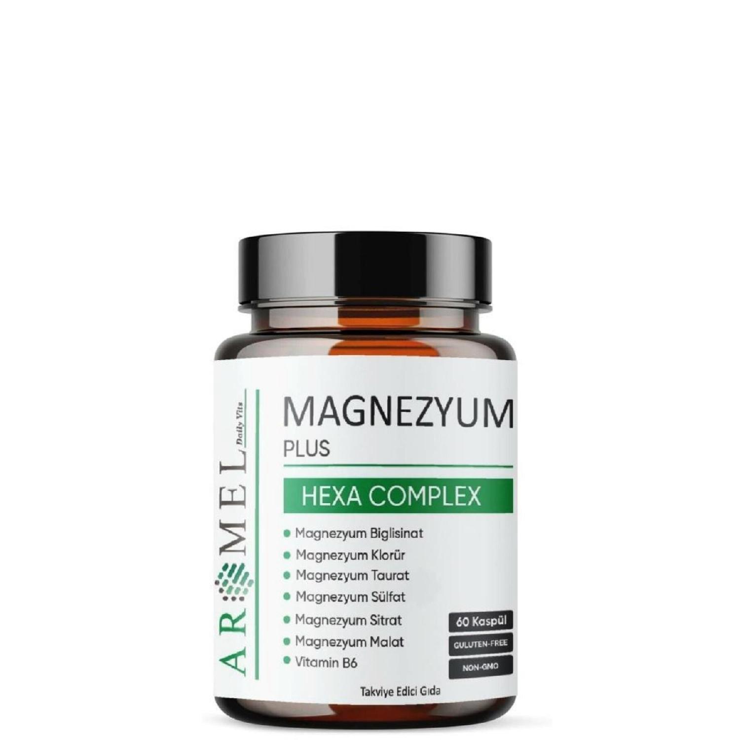 Magnesium Plus, Hexa Complex | 60 Capsules | Magnesium, Biglisinate, Chloride, Taurat, Sulfate, Citrate, M
Magnesium Plus, Hexa Complex | 60 Capsules | Magnesium, Biglisinate, Chloride, Taurat, Sulfate, Citrate, M