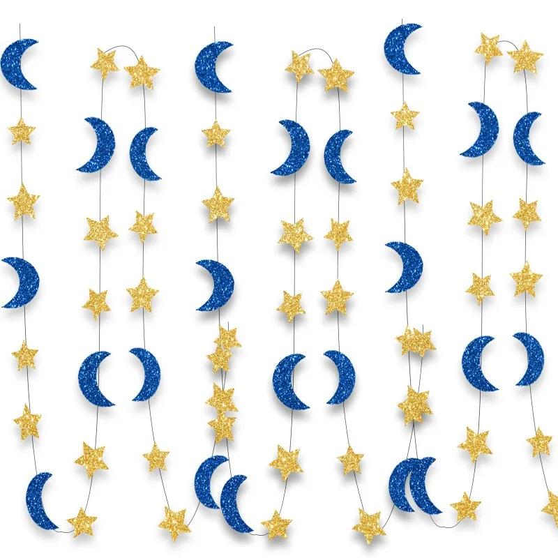 4-Meter Ramadan Crescent Moon Ornament Papercut Ornament Party Decorations Feature Wall Arrangement Eid Decorations 4m
4-Meter Ramadan Crescent Moon Ornament Papercut Ornament Party Decorations Feature Wall Arrangement Eid Decorations 4m