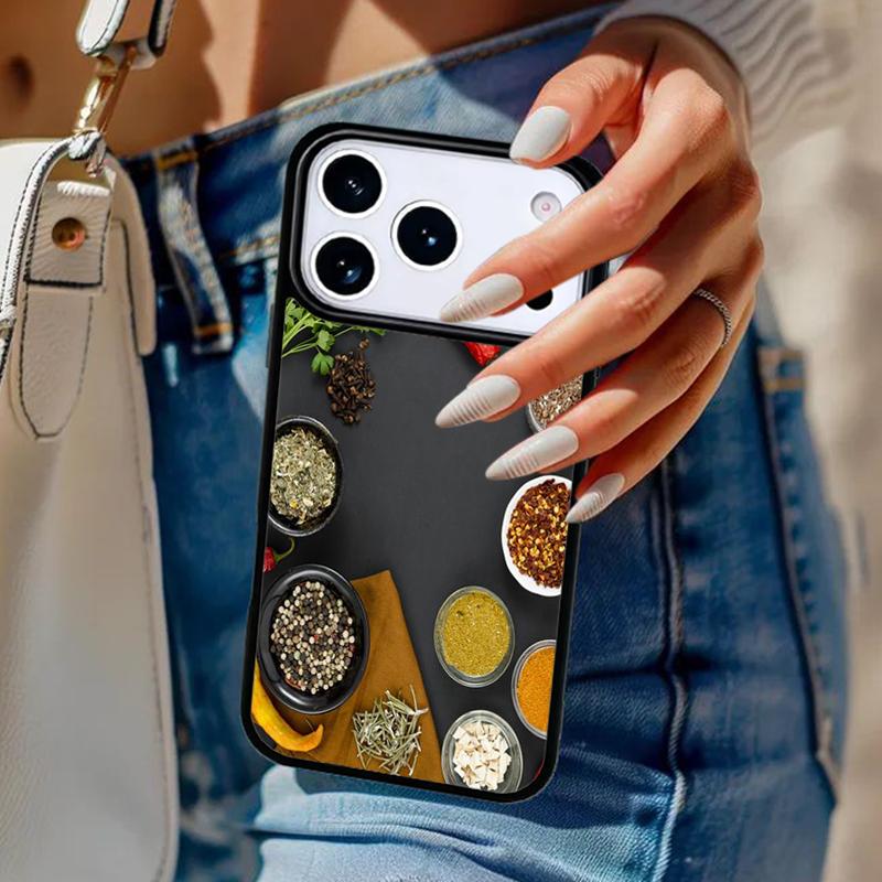 Spices Seasoning Cooking Chef Phone Case For iPhone 17 Air 14 15 13 12 Max Cover For Apple 16e 11 Pro Max Plus Coque iPhone 16plus
Spices Seasoning Cooking Chef Phone Case For iPhone 17 Air 14 15 13 12 Max Cover For Apple 16e 11 Pro Max Plus Coque iPhone 16plus
