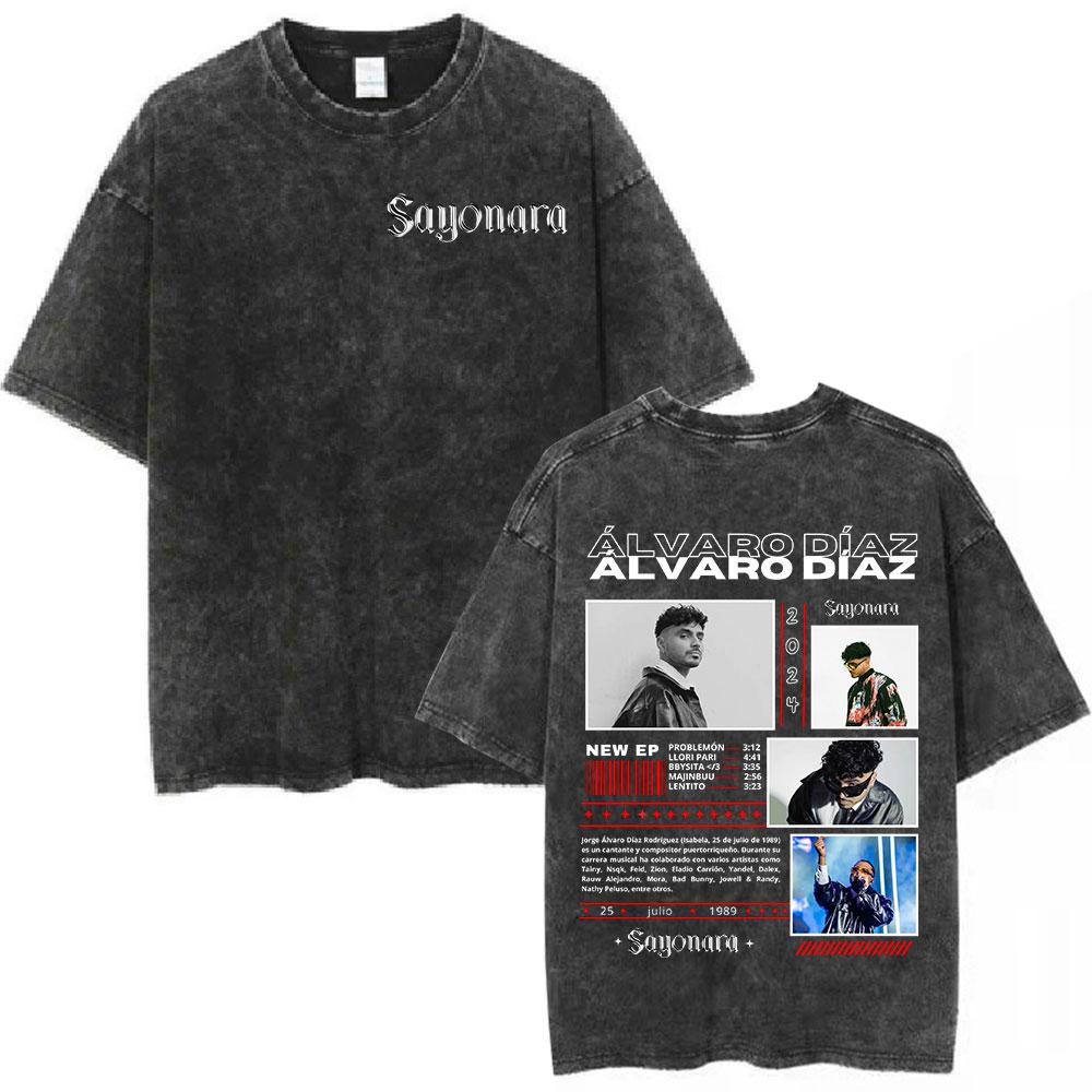 Alvaro Diaz Sayonara Album Vintage Washed T Shirts Mens Clothing Hip Hop Oversized Short Sleeve Tshirt Casual Cotton Tshirts S
Alvaro Diaz Sayonara Album Vintage Washed T Shirts Mens Clothing Hip Hop Oversized Short Sleeve Tshirt Casual Cotton Tshirts S