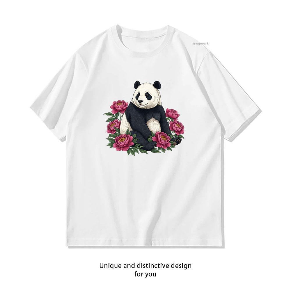 Giant Panda Sitting Among Peony Flowers tshirt Women Unisex Casual cotton printed t shirts Adult streetwear camisetas tops tee 4XL
Giant Panda Sitting Among Peony Flowers tshirt Women Unisex Casual cotton printed t shirts Adult streetwear camisetas tops tee 4XL