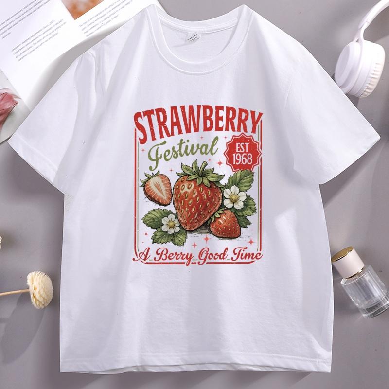 Retro Strawberry Festival TShirt Unisex Women Summer Fruit Graphic Tee Farm Cotton Short Sleeve Round Neck Tshirt Male Clothes 4XL
Retro Strawberry Festival TShirt Unisex Women Summer Fruit Graphic Tee Farm Cotton Short Sleeve Round Neck Tshirt Male Clothes 4XL