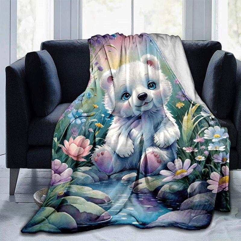 1pc Bear Printing Lightweight Flannel Blanket, Comfortable and Warm Blanket, for Camping Sofa Bed and Couch Office, Gift 100x150cm
1pc Bear Printing Lightweight Flannel Blanket, Comfortable and Warm Blanket, for Camping Sofa Bed and Couch Office, Gift 100x150cm