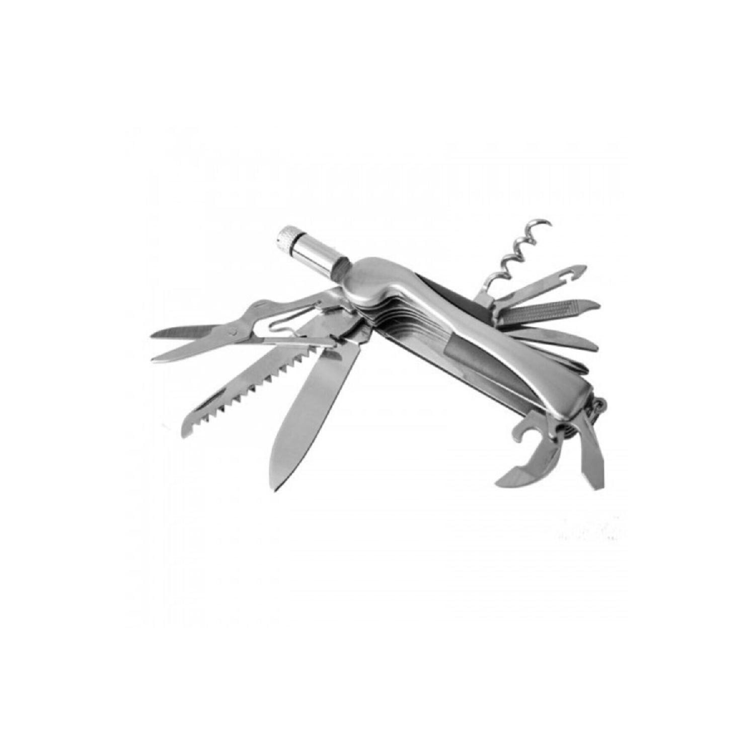 11 Multi-purpose Functions Camping Scout Folding Pocket Knife With Mini Flashlight сірий колір
11 Multi-purpose Functions Camping Scout Folding Pocket Knife With Mini Flashlight сірий колір