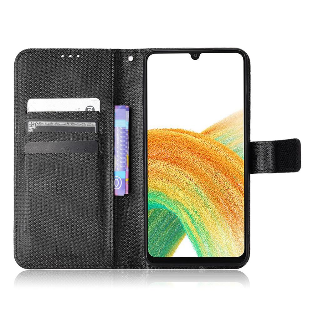 For Samsung Galaxy A23 5G (Global Version)/4G/M23 5G/F23 5G Diamond Texture Protective Case Wallet Stand Magnetic Closure TPU Shell Flip Cover Black
For Samsung Galaxy A23 5G (Global Version)/4G/M23 5G/F23 5G Diamond Texture Protective Case Wallet Stand Magnetic Closure TPU Shell Flip Cover Black