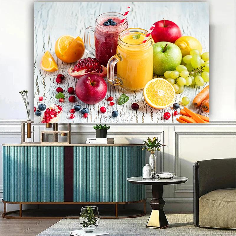 Healthy Food Kitchen Poster Canvas Painting Cocktails Smoothies Apple Orange Grapes Pictures Wall Art For Home Restaurant Decor 20x30cm
Healthy Food Kitchen Poster Canvas Painting Cocktails Smoothies Apple Orange Grapes Pictures Wall Art For Home Restaurant Decor 20x30cm