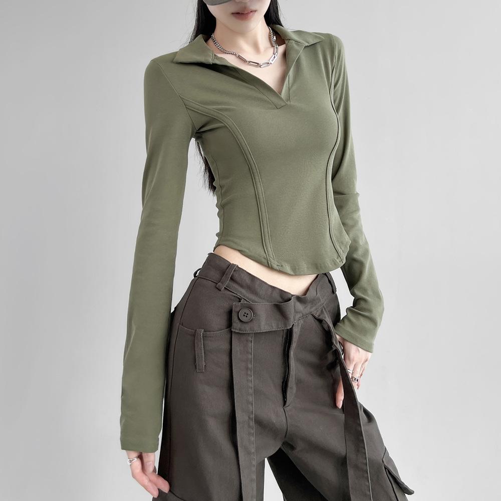 Новая футболка модного стиля с воротником-поло, облегающая, с длинным рукавом, с лацканами, с коротким рукавом, сращивание, однотонная рубашка снизу L темно-зеленого
Новая футболка модного стиля с воротником-поло, облегающая, с длинным рукавом, с лацканами, с коротким рукавом, сращивание, однотонная рубашка снизу L темно-зеленого